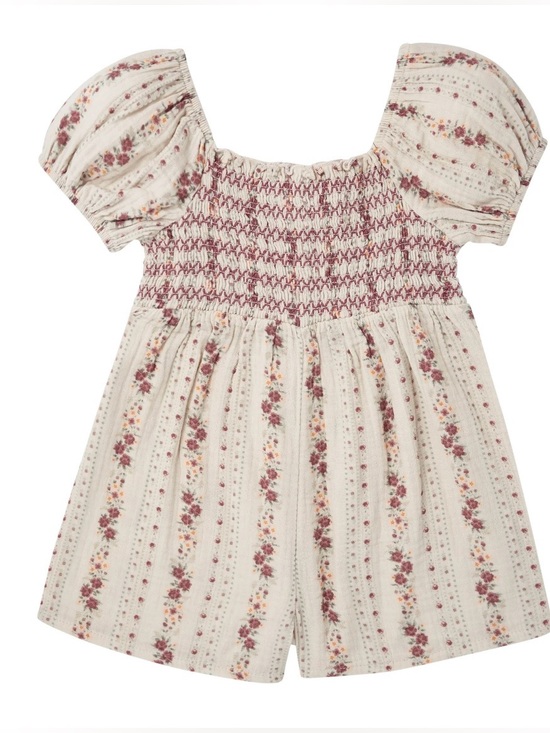 Modern Moments Other - Modern Moments by Gerber Girls 3T Floral Smocked Cotton Gauze Romper NWT